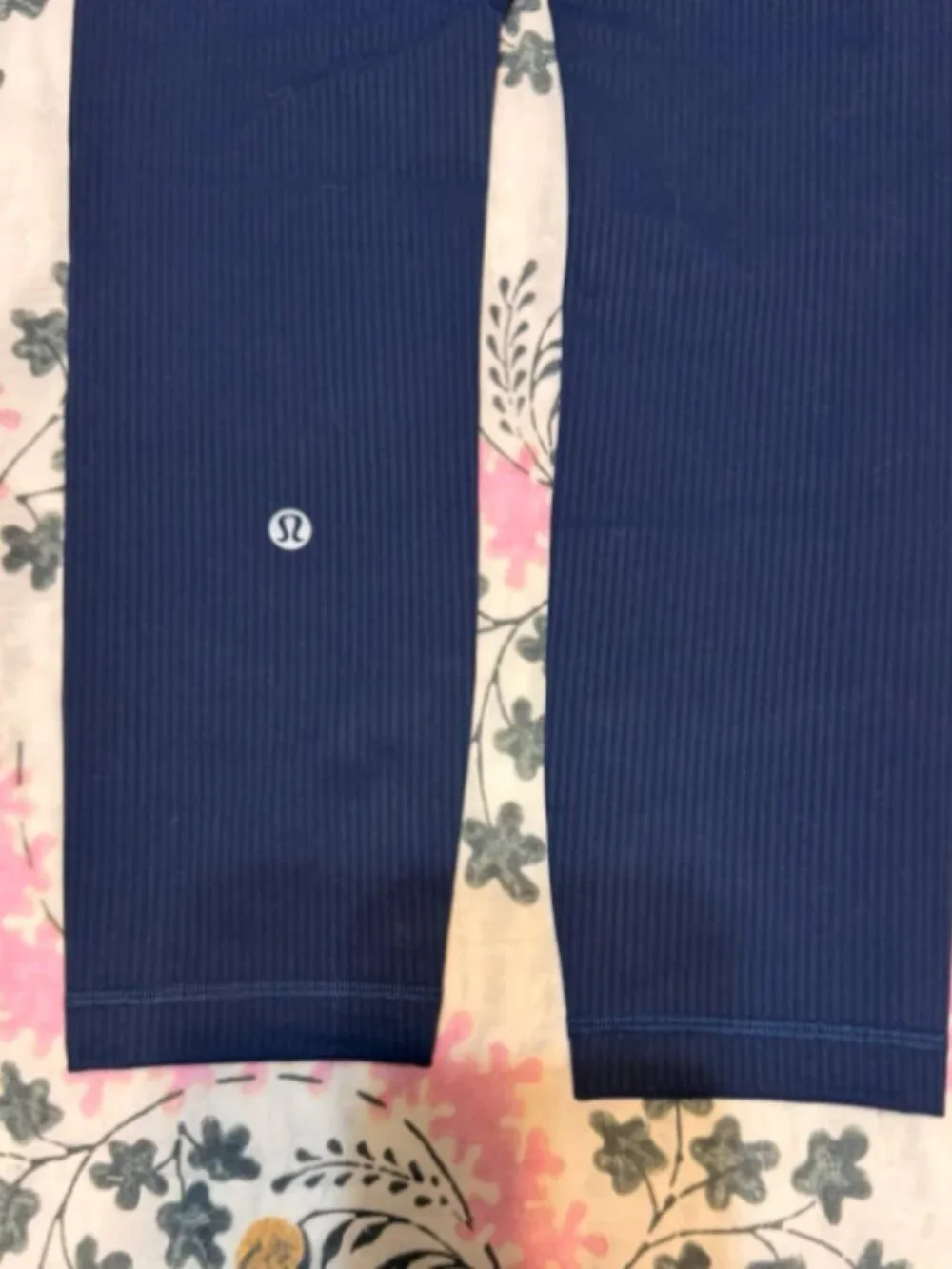 Navy Ribbed Lululemon Leggings